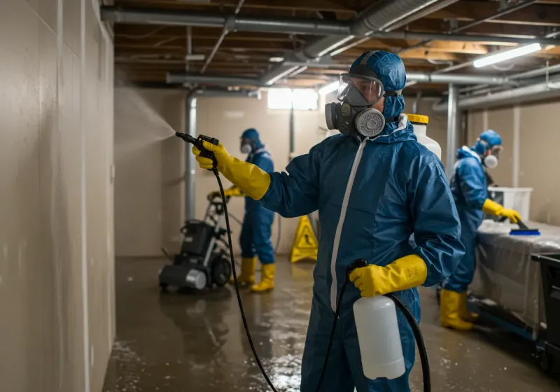 Basement Sanitization and Antimicrobial Treatment process in Belmont, PA